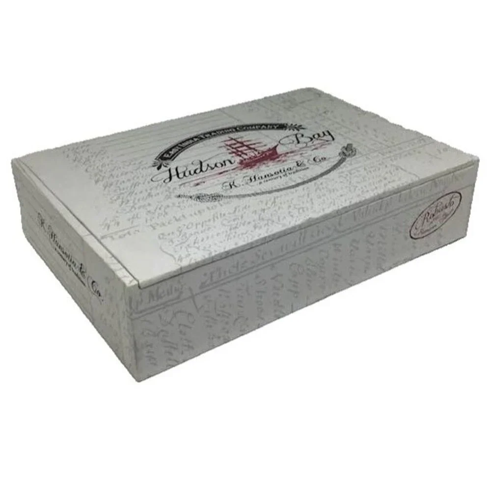Hudson Bay Cigar Box East India Trading Company White Ship Storage Decor Tobacco